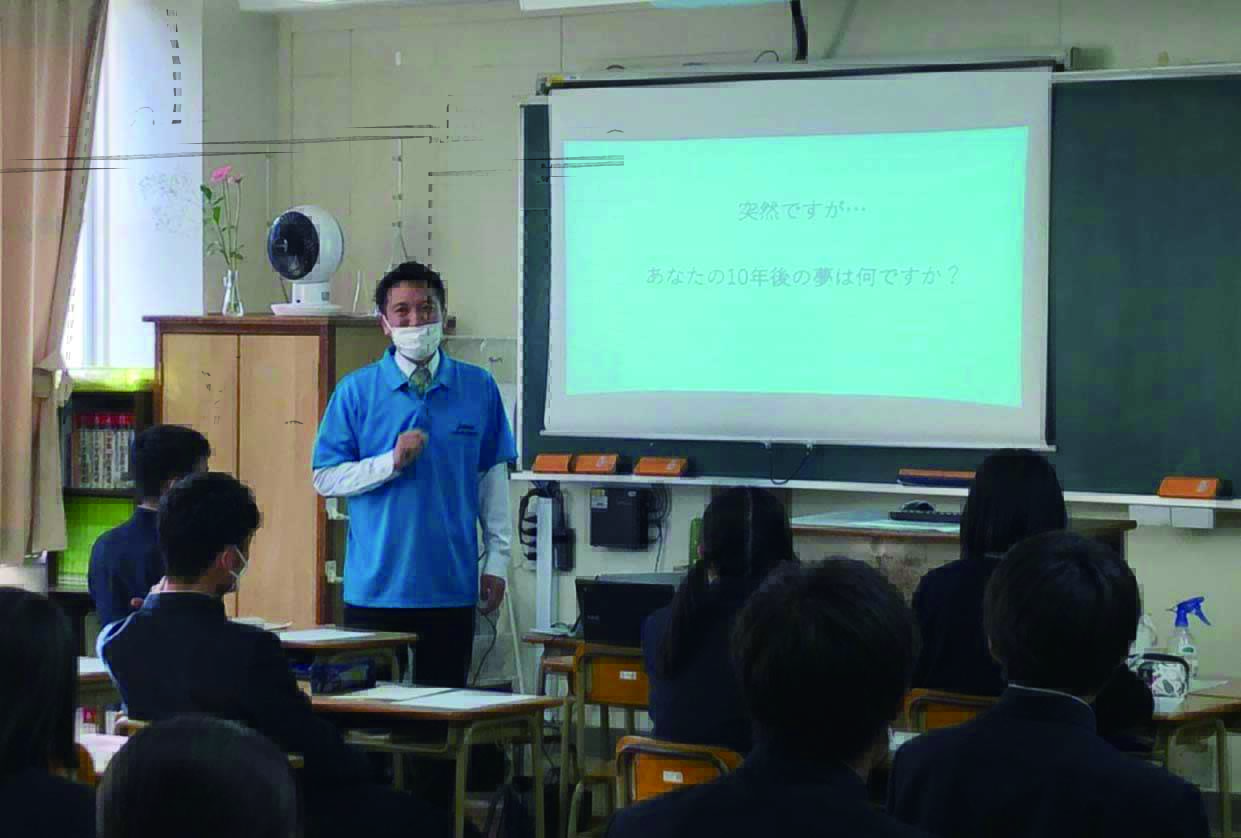 光陵高校で福津の仕事人授業を担当