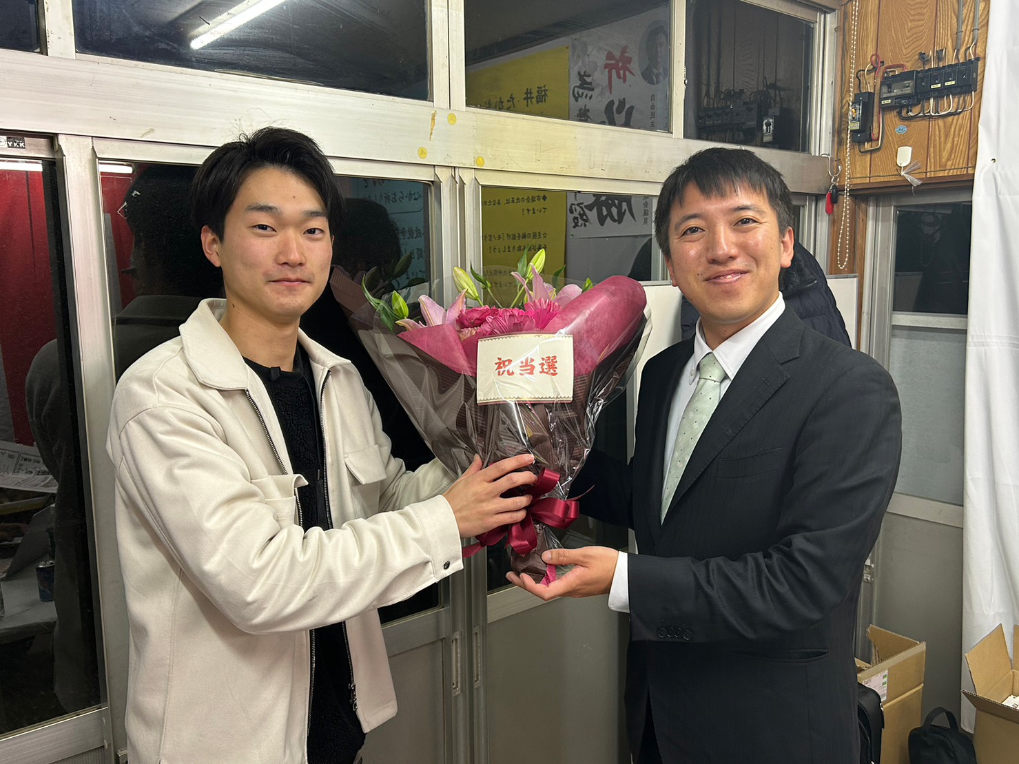 福津市議会議員2期目当選・駅立ち41日目
