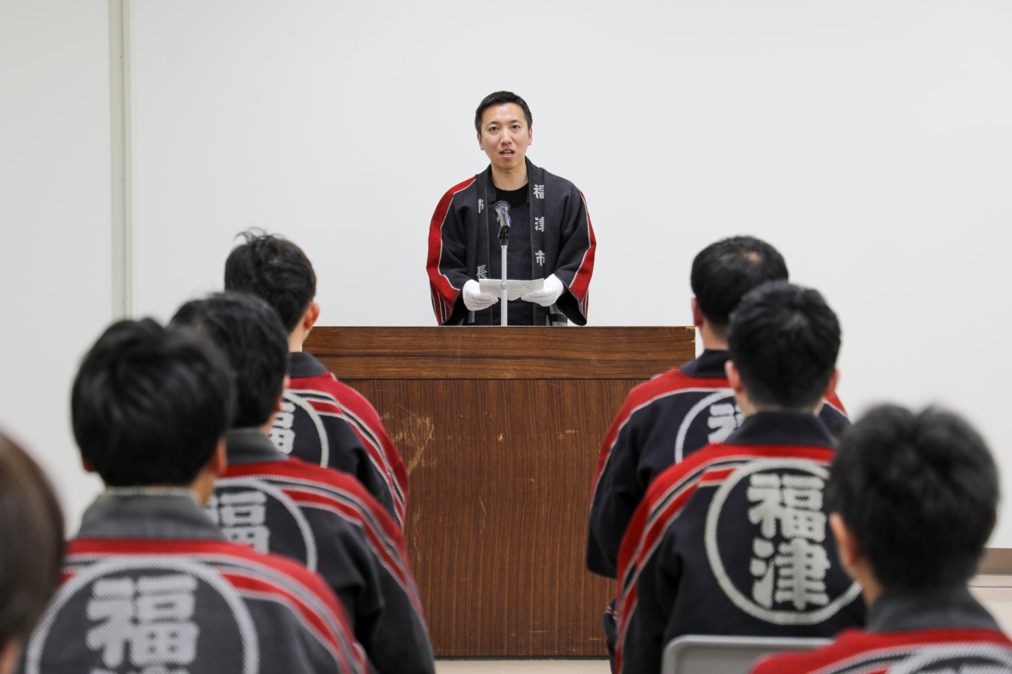 福津市消防団の辞令交付式