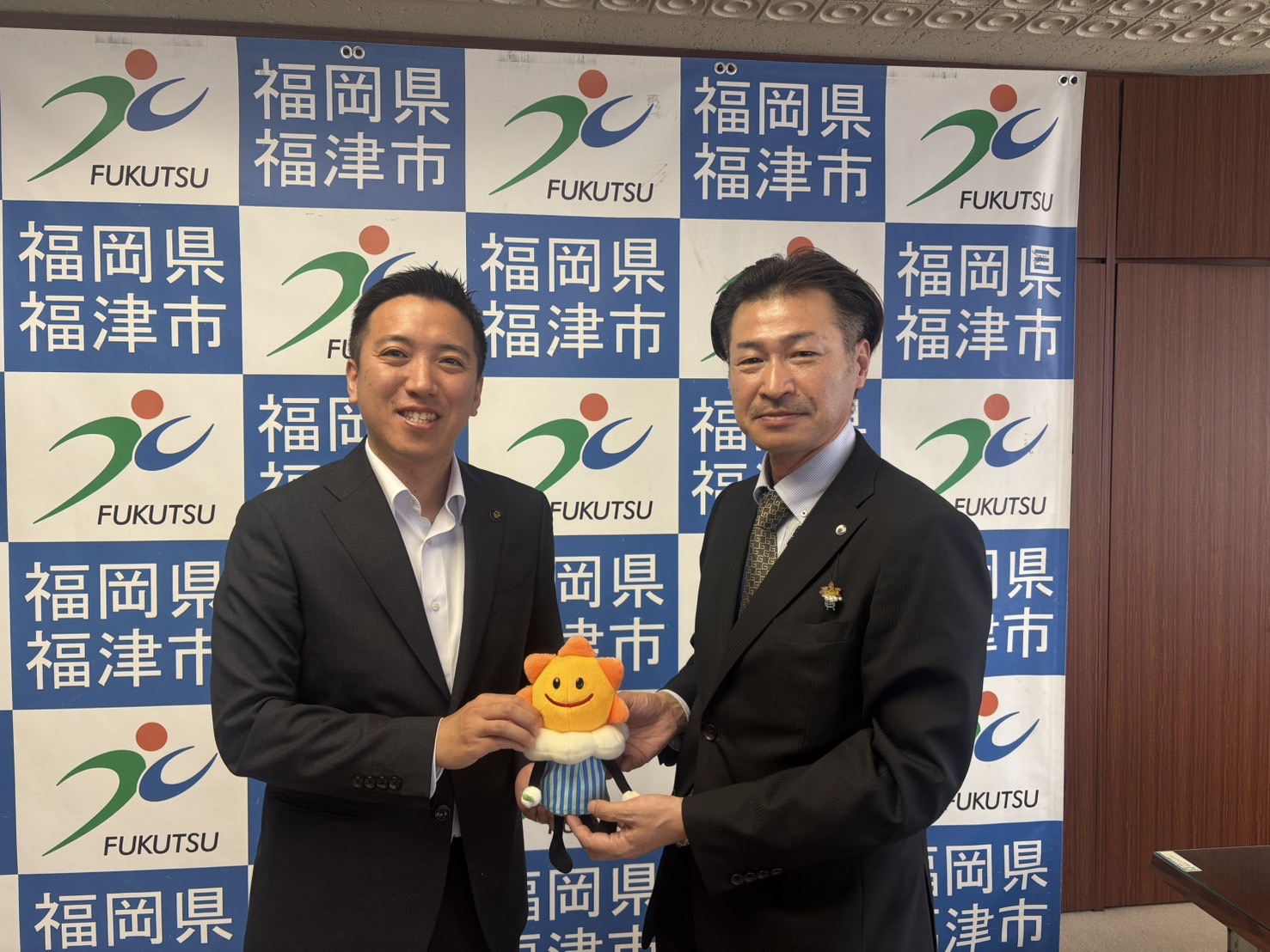 福津市役所にて気象台の方々と意見交換