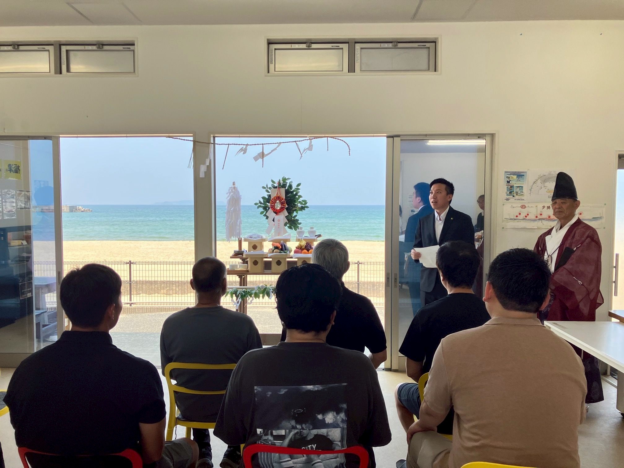 福間海水浴場と津屋崎海水浴場で「水神祭」