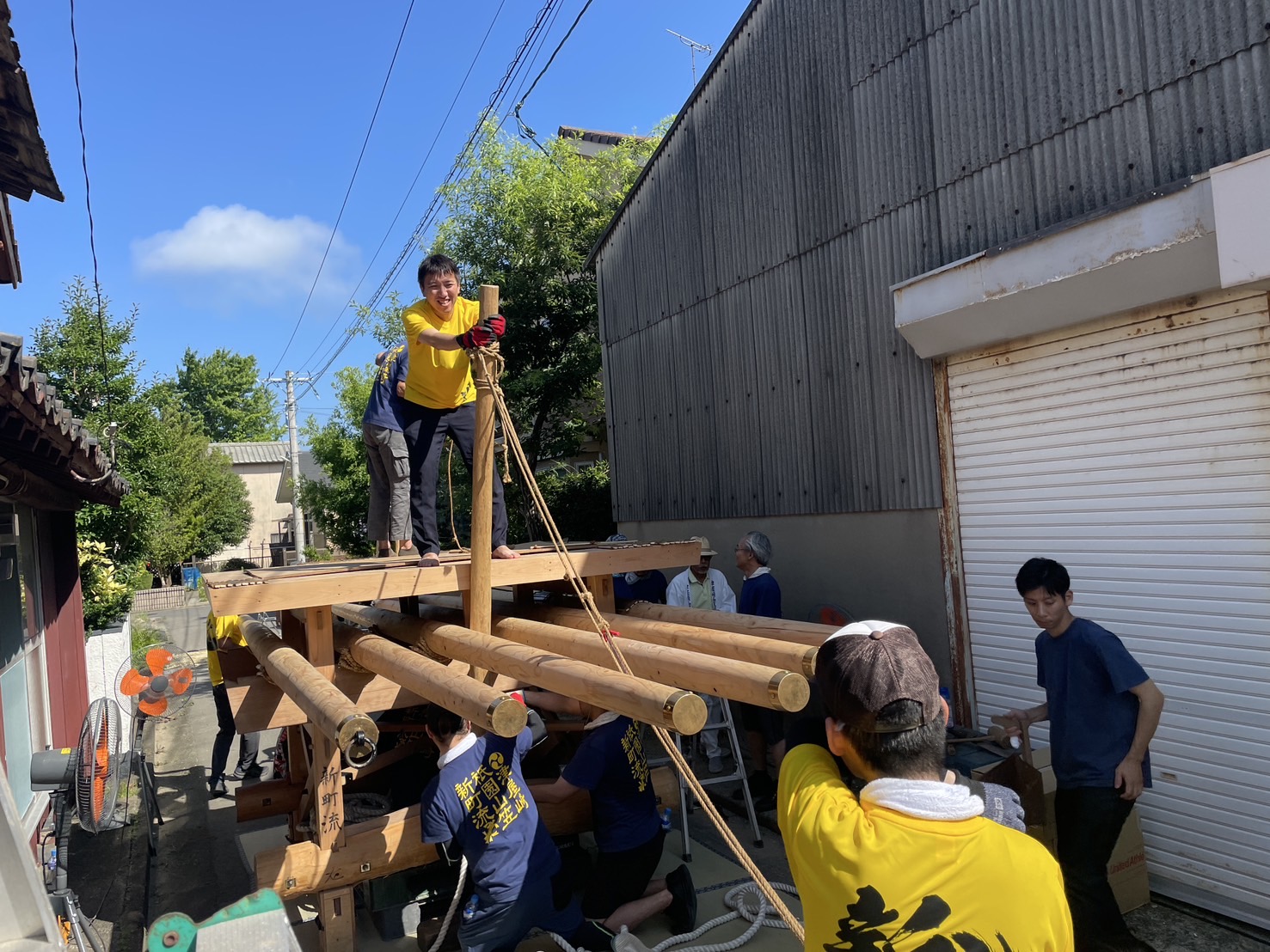 津屋崎祇園山笠の準備が始まりました