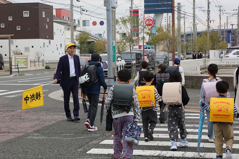 福津市での春の交通安全運動🚸