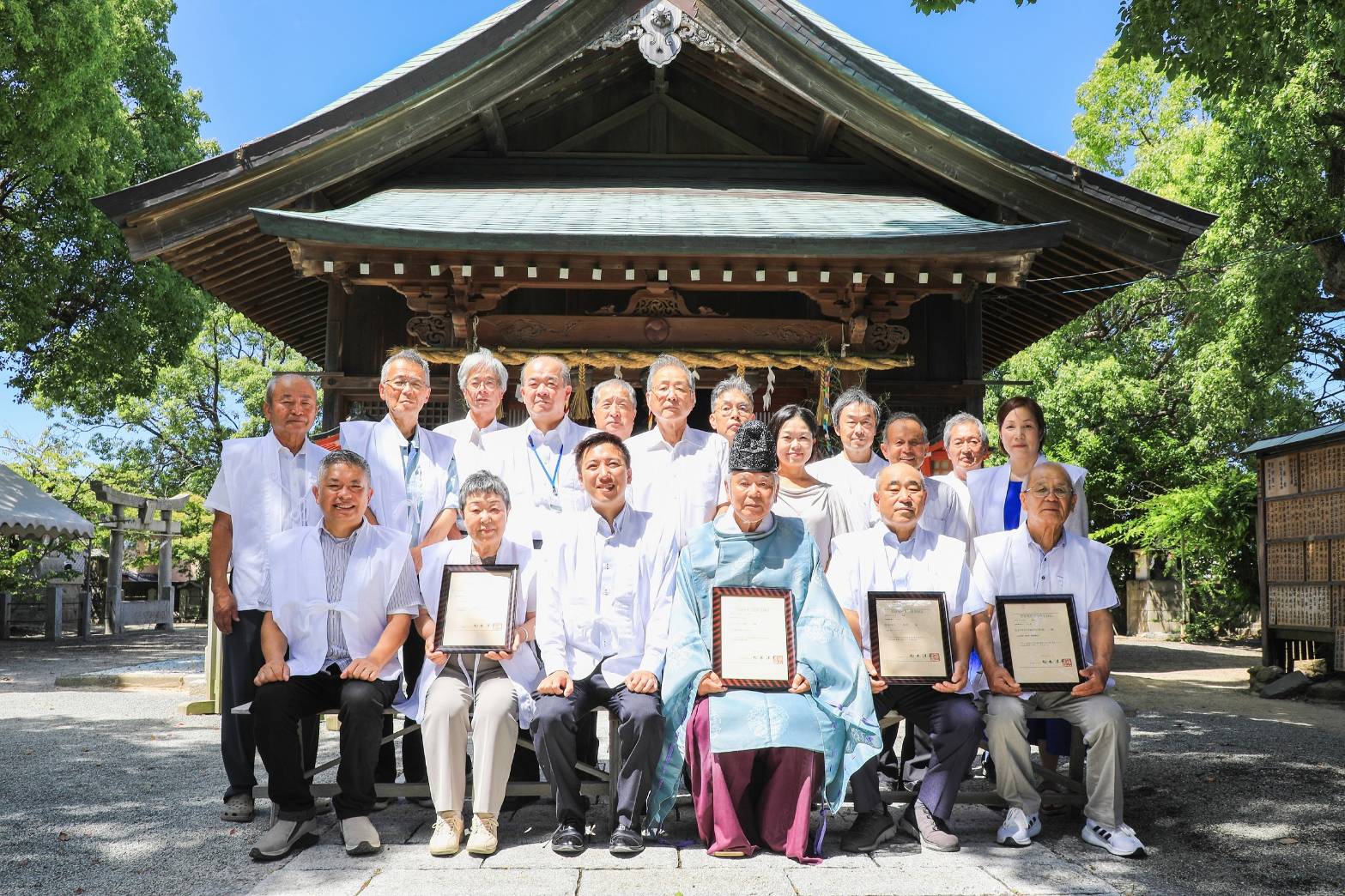 福津市の波折神社の4棟が国の登録有形文化財になりました