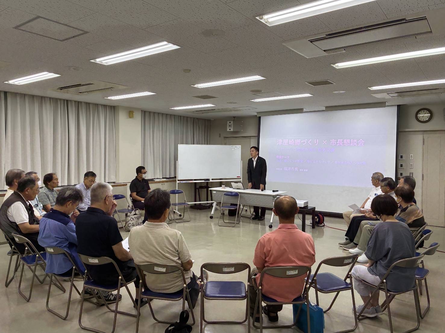 福津市の津屋崎郷づくり推進協議会の皆さんと語り合いました | 福井たかお